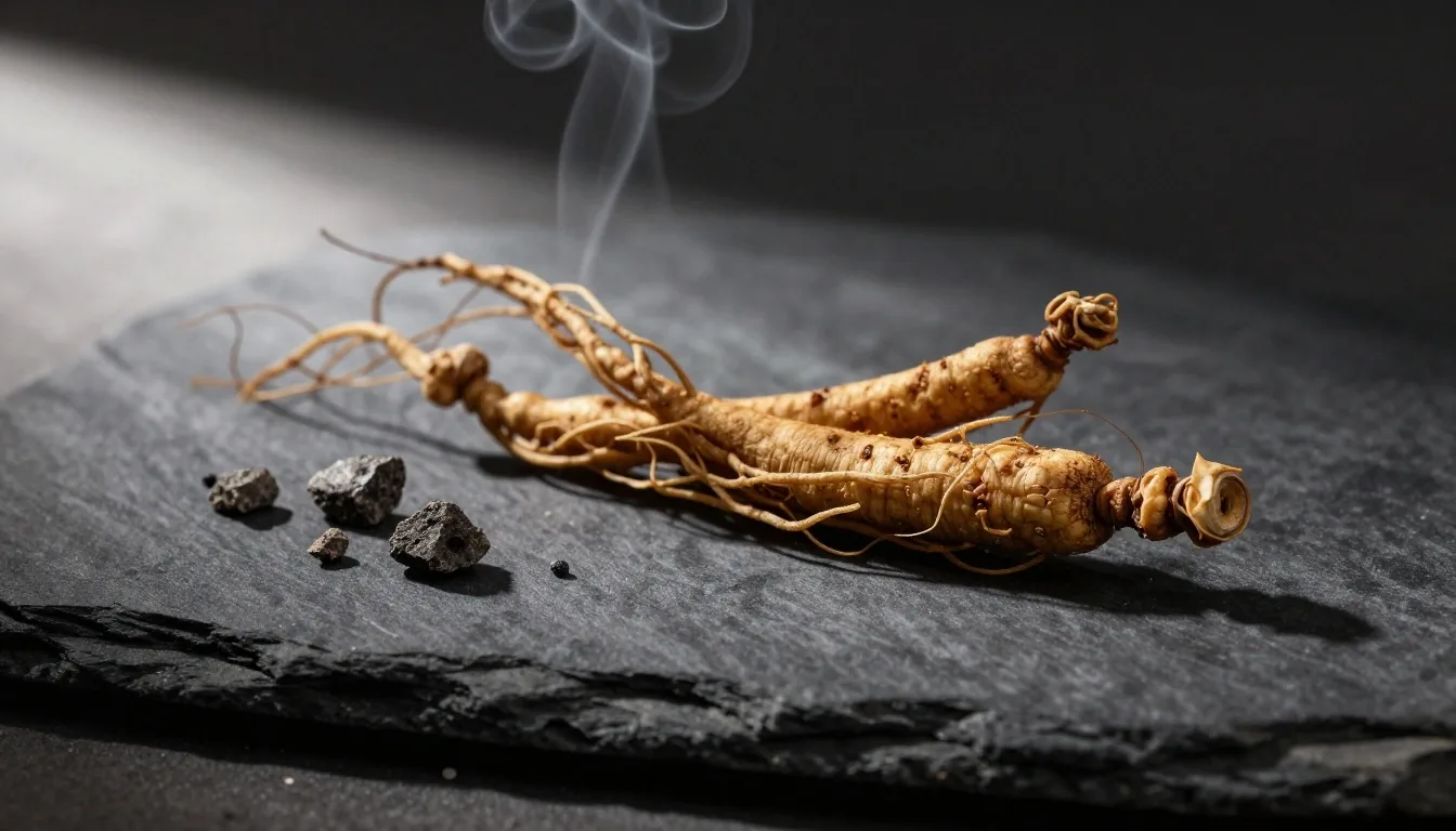 Smoke stream drifting across a botanical specimen in morning light